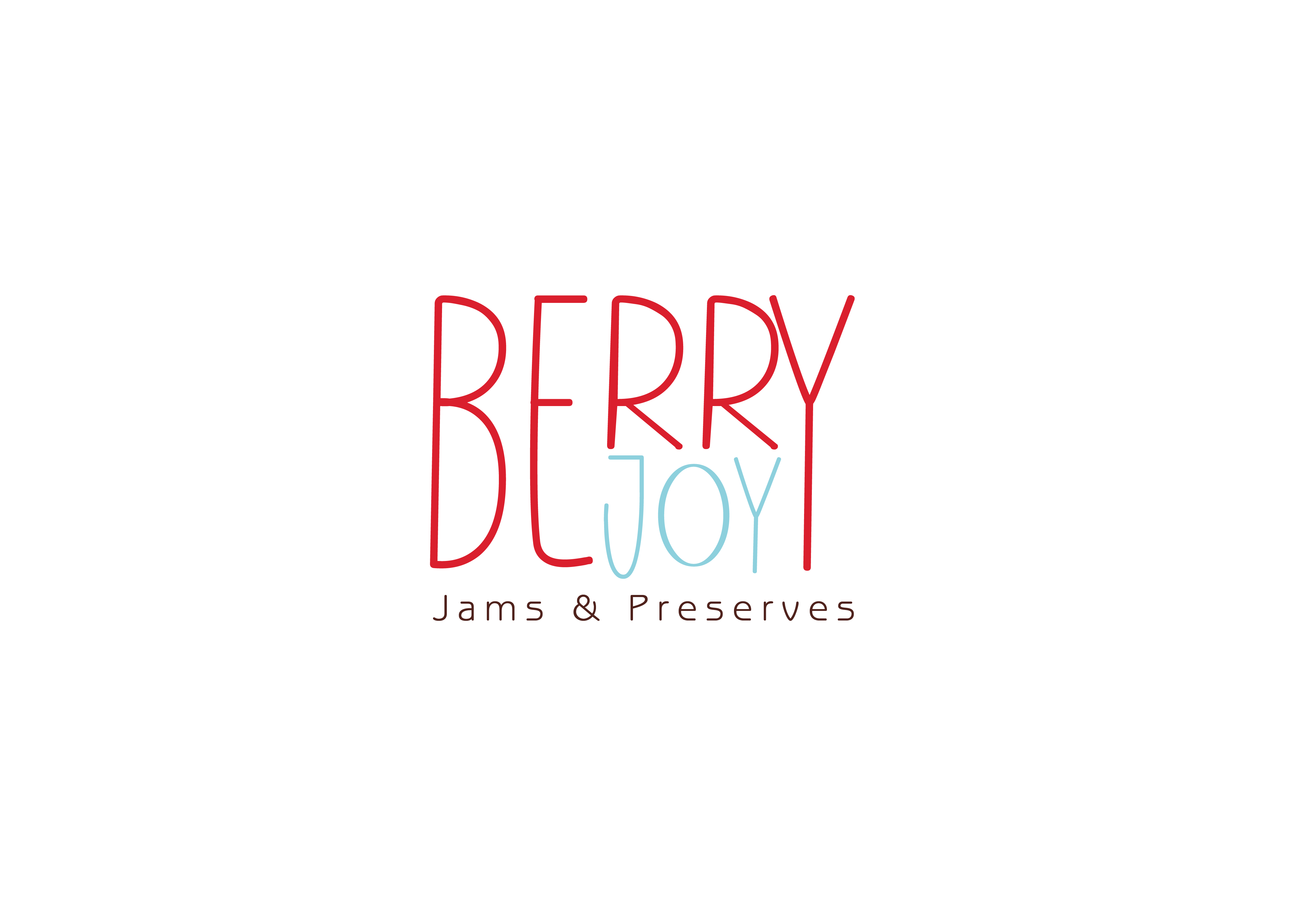 Cheerful, hand-drawn logotype for a jam brand, with a traditional and playful feel.